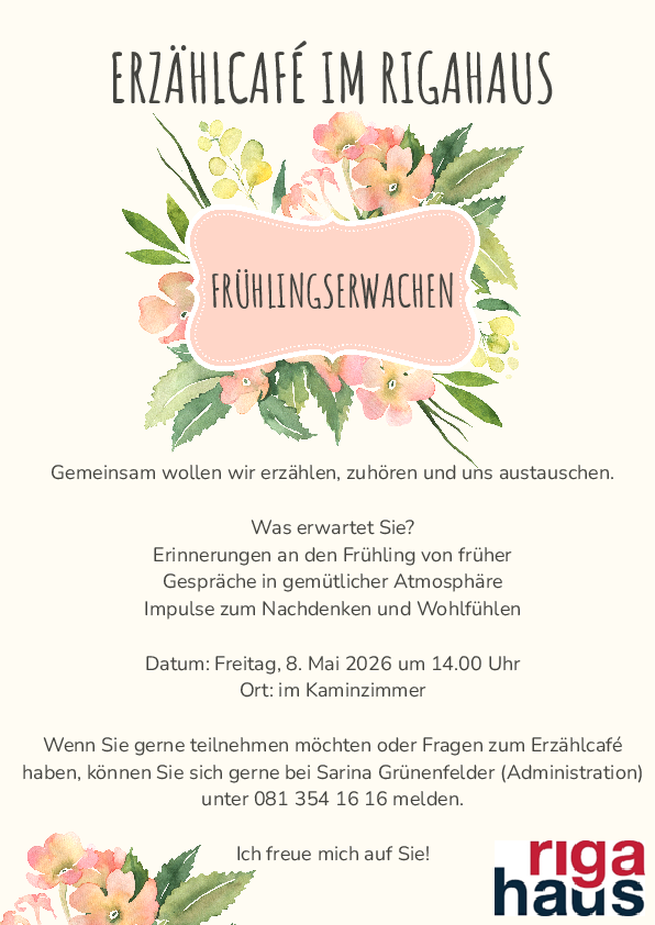 Erzählcafé im Rigahaus